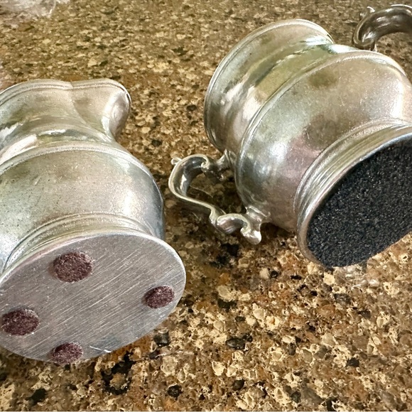 PEWTAREX, OLDE COUNTRY REPRODUCTIONS, YORK PA. CREAM & SUGAR SET. - Picture 8 of 8